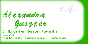 alexandra guszter business card